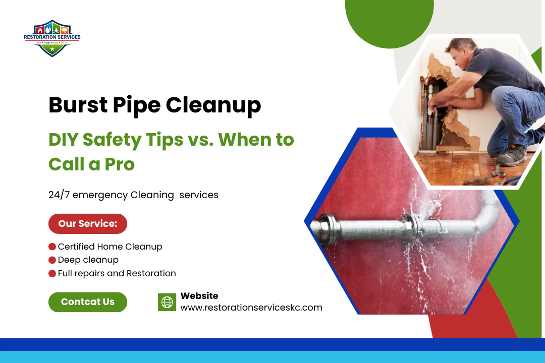 Burst Pipe Cleanup: DIY Safety Tips vs. When to Call a Pro