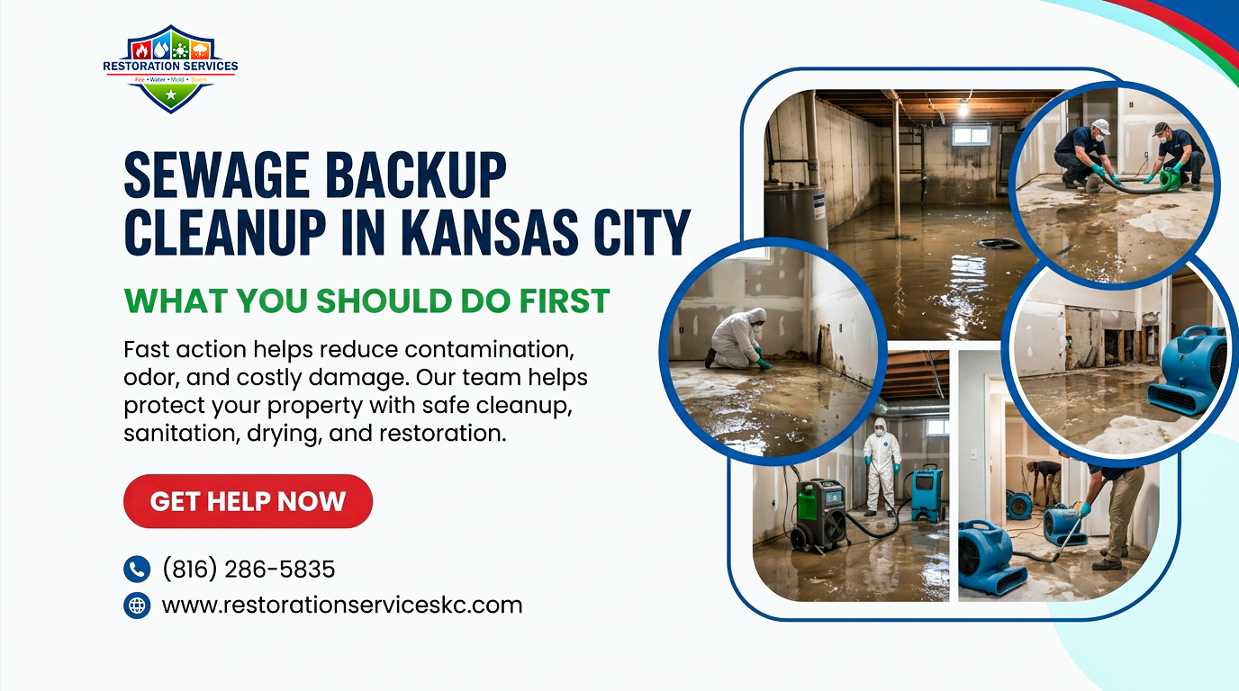 sewage backup cleanup in kansas city