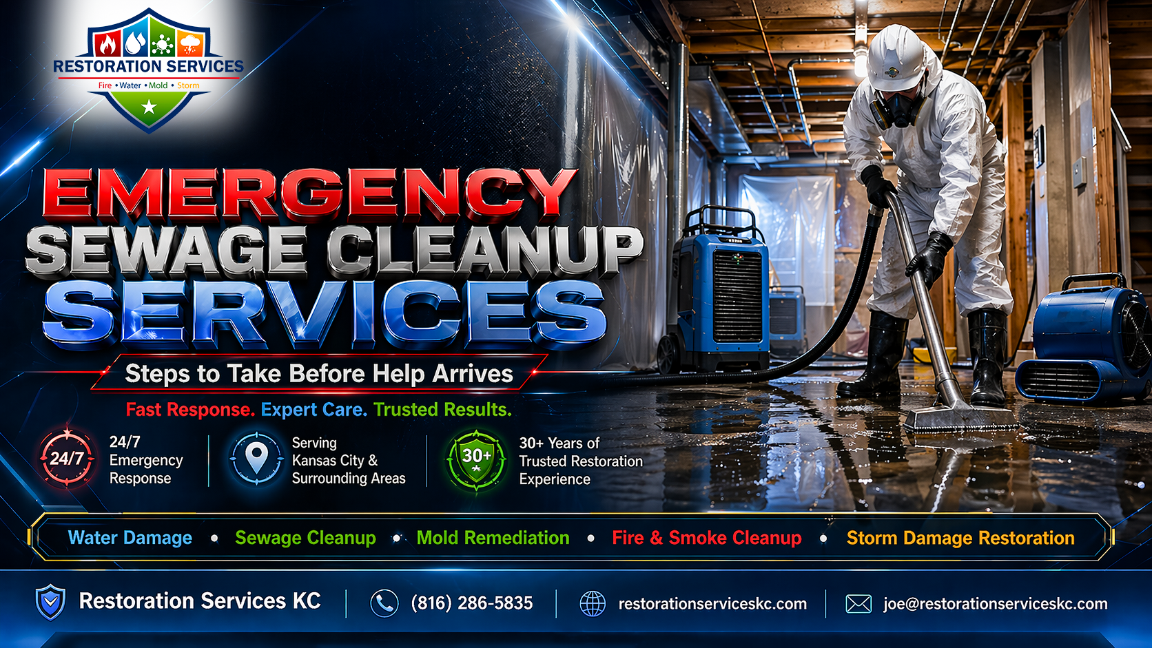 sewage cleanup services