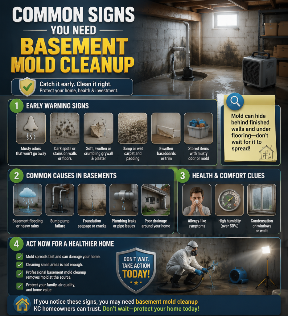 Common Signs You Need Basement Mold Cleanup