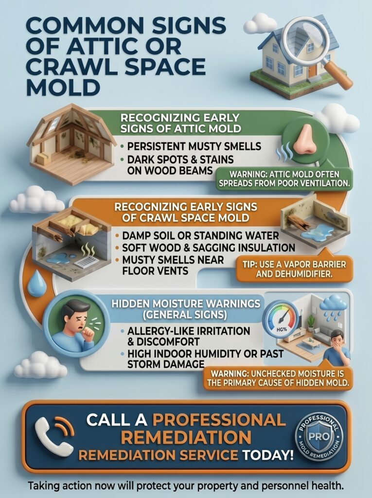 Common Signs You Need Attic and Crawl Space Mold Removal