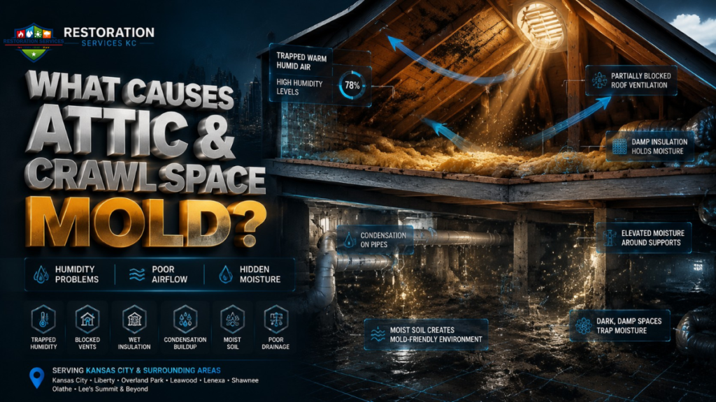 What Causes Attic and Crawl Space Mold in Kansas City Homes?