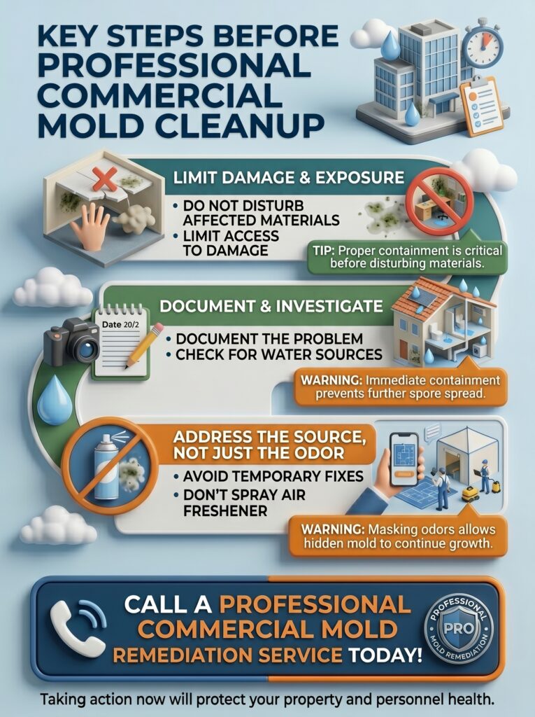 What To Do Before Commercial Mold Cleanup