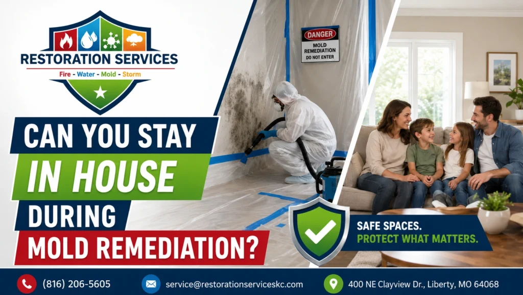 can you stay in house during mold remediation