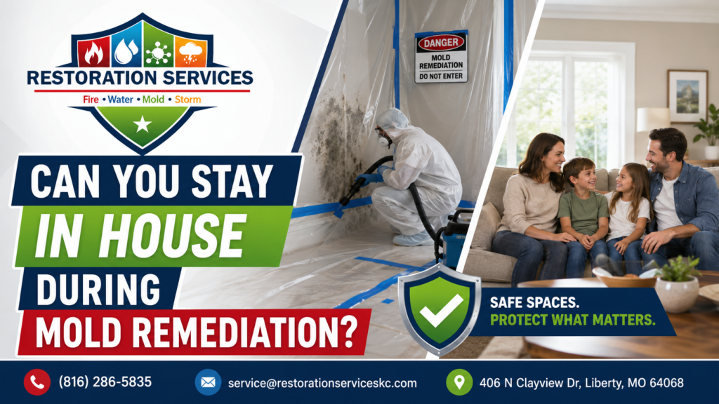 can you stay in house during mold remediation