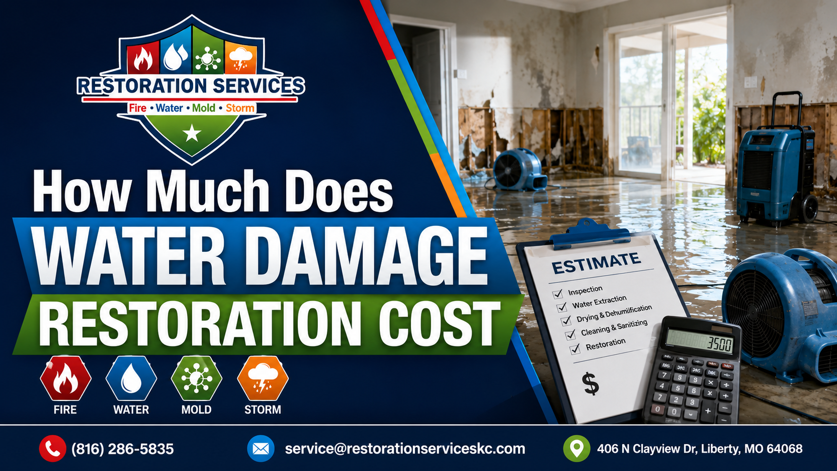 water damage restoration cost