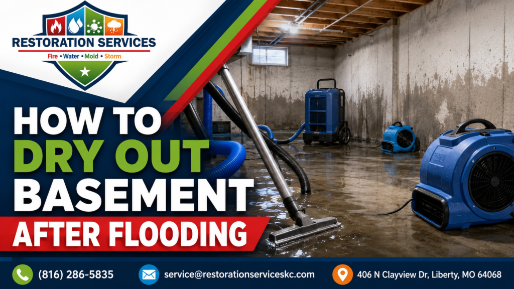 how to dry out basement after flooding