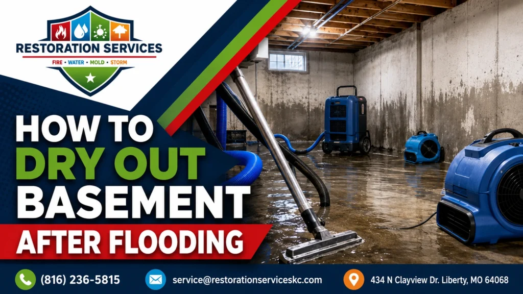 how to dry out basement after flooding